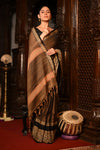 Mahalakshmi ~ Designer Cotton Saree in Coffee Brown with Designer Border