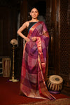 Mahalakshmi ~Handloom Cotton Silk Duppata With Beautiful Print and Designer Tassels ~ Pastel Pink