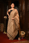 Mahalakshmi ~Handloom Cotton Silk Duppata With Beautiful Print and Designer Tassels ~ Slaked