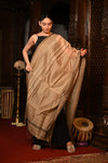 Mahalakshmi ~Handloom Cotton Silk Duppata With Beautiful Print and Designer Tassels ~ Slaked