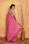 Mastaani ~ Handblock Printed Cotton Saree With Natural Dyes - Pink