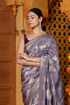 Gaurangi ~ Viscose Hand-dyed Rangkaath Saree in Exclusive Lavender