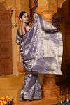 Gaurangi ~ Viscose Hand-dyed Rangkaath Saree in Exclusive Lavender