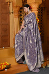 Gaurangi ~ Viscose Hand-dyed Rangkaath Saree in Exclusive Lavender
