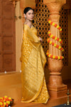 Gaurangi ~ Viscose Hand-dyed Rangkaath Saree in Exclusive Yellow