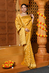 Gaurangi ~ Viscose Hand-dyed Rangkaath Saree in Exclusive Yellow