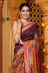 Gaurangi ~ Viscose Hand-dyed Saree in Mauve Purple