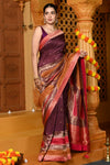Gaurangi ~ Viscose Hand-dyed Saree in Mauve Purple
