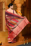 Gaurangi ~ Viscose Hand-dyed Saree in Mauve Purple
