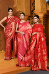 Gaurangi ~ Viscose Hand-dyed Rangkaath Saree in Exclusive Red
