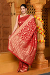Gaurangi ~ Viscose Hand-dyed Rangkaath Saree in Exclusive Red