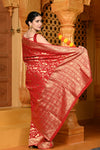 Gaurangi ~ Viscose Hand-dyed Rangkaath Saree in Exclusive Red