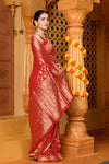 Gaurangi ~ Viscose Hand-dyed Rangkaath Saree in Exclusive Red