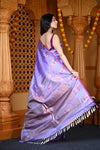 Durva Premium ~ Gadwal Pure Silk Handloom Saree in Lilac