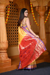 Durva Premium~ Handloom Pure Silk Paithani with Traditional Double Pallu in Mango Yellow