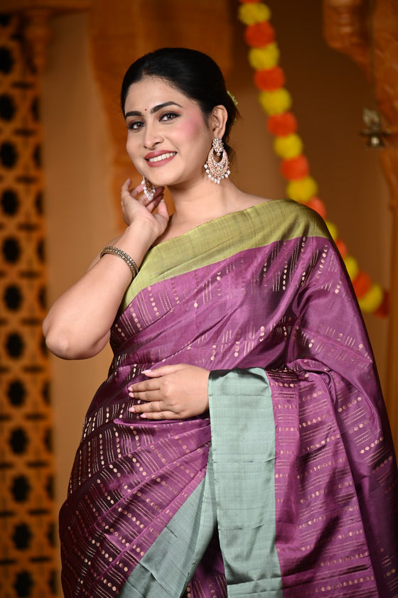 Durva Premium ~ Handloom Pure Soft Silk Saree in Wine (Limited Edition)