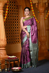 Durva Premium ~ Handloom Pure Soft Silk Saree in Wine (Limited Edition)