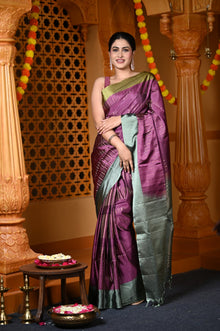  Durva Premium ~ Handloom Pure Soft Silk Saree in Wine (Limited Edition)