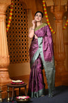 Durva Premium ~ Handloom Pure Soft Silk Saree in Wine (Limited Edition)
