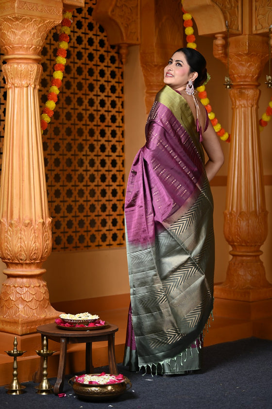 Durva Premium ~ Handloom Pure Soft Silk Saree in Wine (Limited Edition)