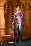 Durva Premium ~ Handloom Pure Soft Silk Saree in Wine (Limited Edition)