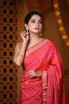 Durva Premium ~ Handloom Pure Soft Silk Saree in Peach Pink (Limited Edition)