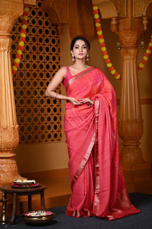  Durva Premium ~ Handloom Pure Soft Silk Saree in Peach Pink (Limited Edition)