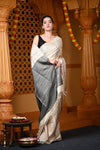 Durva Premium ~ Handloom Pure Soft Silk Saree in Ivory (Limited Edition)