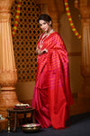 Durva Premium ~ Handloom Pure Soft Silk Saree in Shades of Red (Limited Edition)