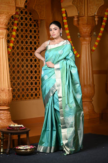  Durva Premium ~ Limited Edition Top Quality Pure Mulberry Silk Handloom Saree Sea Green