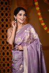 Durva Premium~ Viscose Hand-dyed Rangkaath Saree in Lavender
