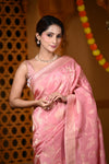 Durva Premium~ Viscose Hand-dyed Rangkaath Saree in Peach Bloom