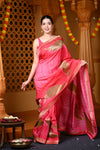 Durva Premium~ Viscose Hand-dyed Rangkaath Saree in Shades of Pink