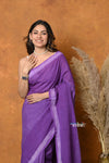 Mastaani ~ Pure Cotton Handblock Printed Saree With Natural Dyes - Purple