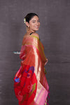 Aranya ~  Designed by VMI! Pure Silk Handloom Paithani with Swan Peacock Pallu in Blush Pink