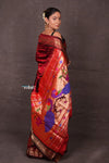 Aranya ~  Chandrakor! Pure Silk Handloom Paithani with Peacock Pallu in Maroon