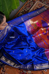 Aranya ~ Pure Silk Handloom Paithani with Peacock Pallu in Azure Blue