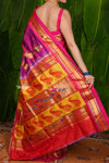 Aranya ~ Pure Silk Handloom Paithani with Lotus Peacock Pallu in Dual Tone Pink