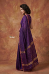 Tarang 2.0 ~ Handloom Cotton Silk Sleek Designer Border in Purple