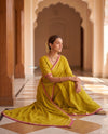 Mulmuli 2.0  ~ Pure Handwoven Mul Cotton Saree in Serene Yellow