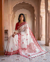 Mulmuli 2.0  ~ Pure Handwoven Mul Cotton Saree in White
