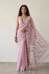Mulmuli ~ Pure Handwoven Jamdani Mul Cotton Saree in Blush Pink
