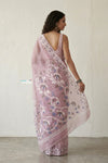 Mulmuli ~ Pure Handwoven Jamdani Mul Cotton Saree in Blush Pink