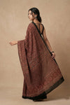 Mitti Ke Rang ~ Ajrakh Handblock Printed Modal Silk Saree in Red