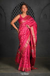 Rajsi ~ Handloom Pure Silk Maharani Paithani with Maharani Pallu in Pink Rose