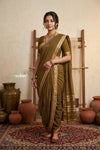 Peshwai That  ~ Handloom Pure Cotton Royal Nauvari Saree in Leaf Green