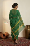 Peshwai That  ~ Handloom Pure Cotton Royal Nauvari Saree in Serene Green