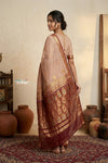 Peshwai That  ~ Handloom Pure Cotton Royal Nauvari Saree in Beige