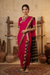 Peshwai That  ~ Handloom Pure Cotton Royal Nauvari Saree in Savor Pink