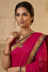 Peshwai That  ~ Handloom Pure Cotton Royal Nauvari Saree in Savor Pink
